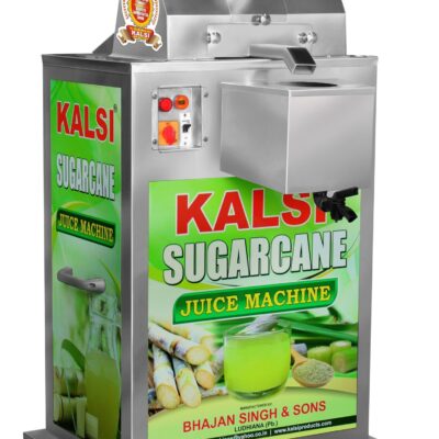 Kalsi sugar cane juice machine fully covered stainless steel body with motor